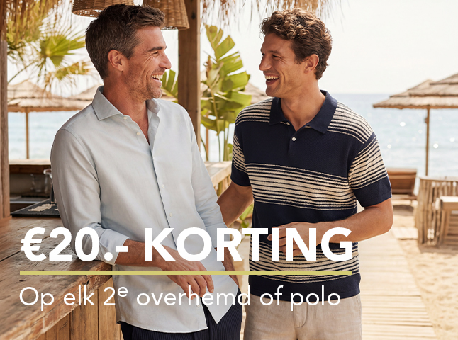 Voordeelweken 20 euro korting op elke 2e polo of overhemd