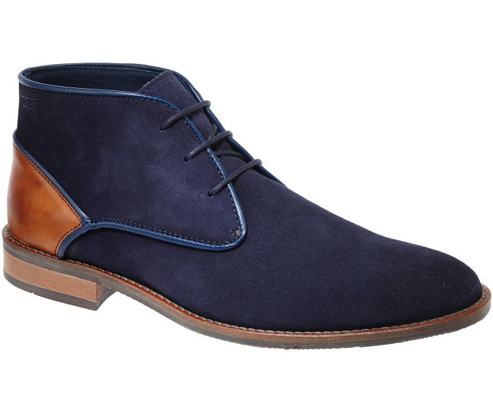 Jac Hensen schoen blauw suede Herenkleding