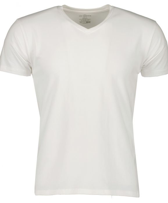 in het midden van niets Entertainment ontsnappen Jac Hensen T-shirt v-hals - extra lang - wit | Herenkleding