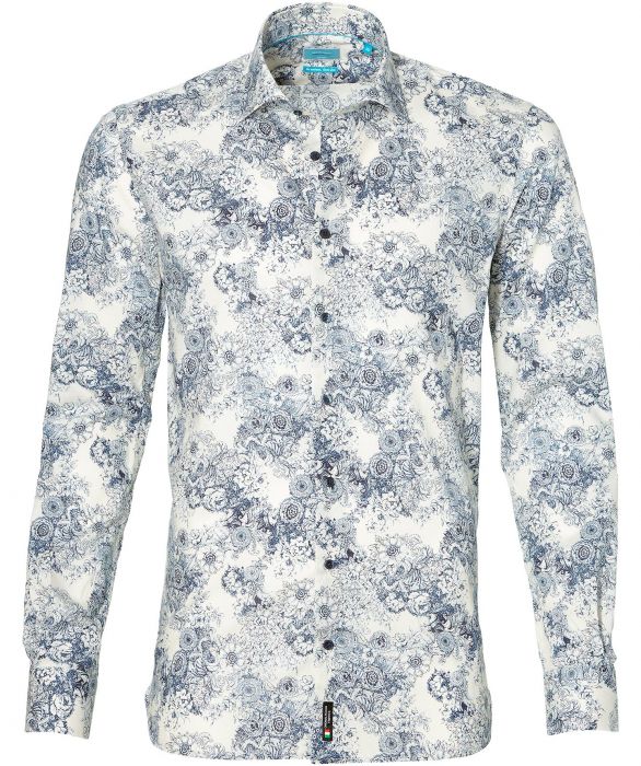 British indigo top overhemd