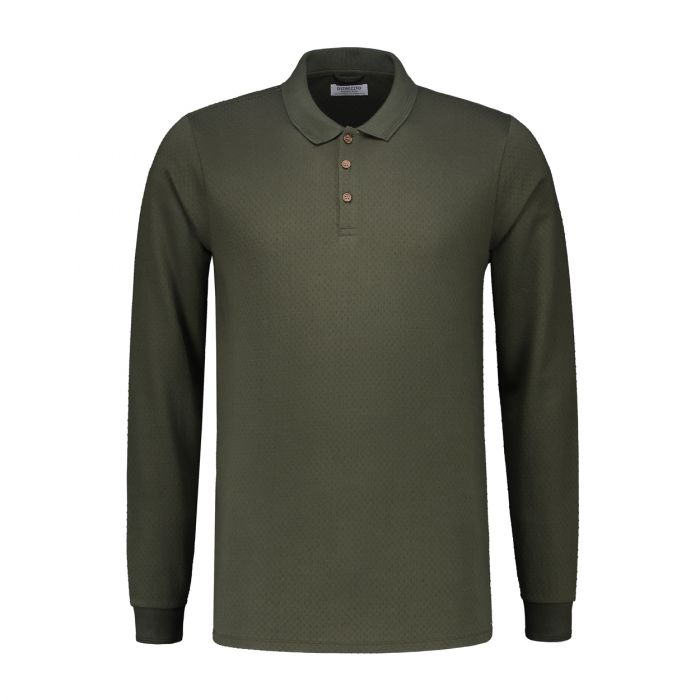 Slim fit online polo lange mouwen