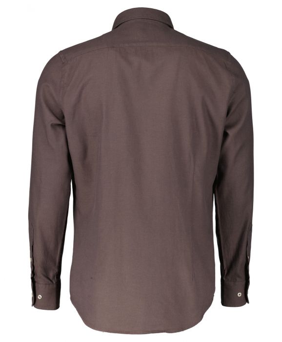 Nils overhemd slim fit bruin S