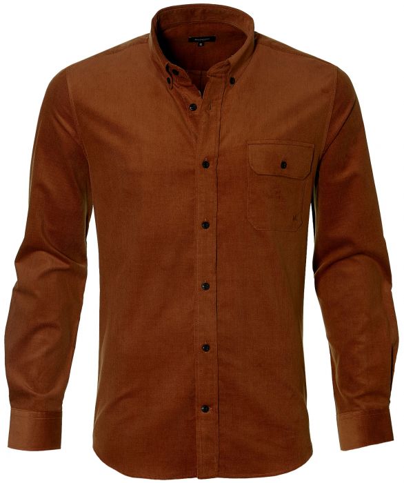 sale - Matinique overhemd - fit - cognac | Herenkleding