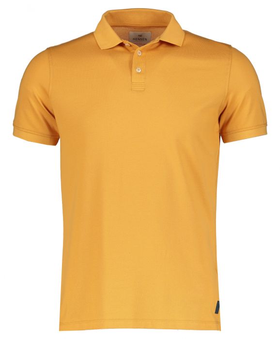 Hensen polo slim fit okergeel Herenkleding