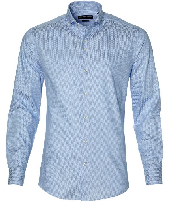 sale Gentiluomo overhemd slim fit blauw Herenkleding
