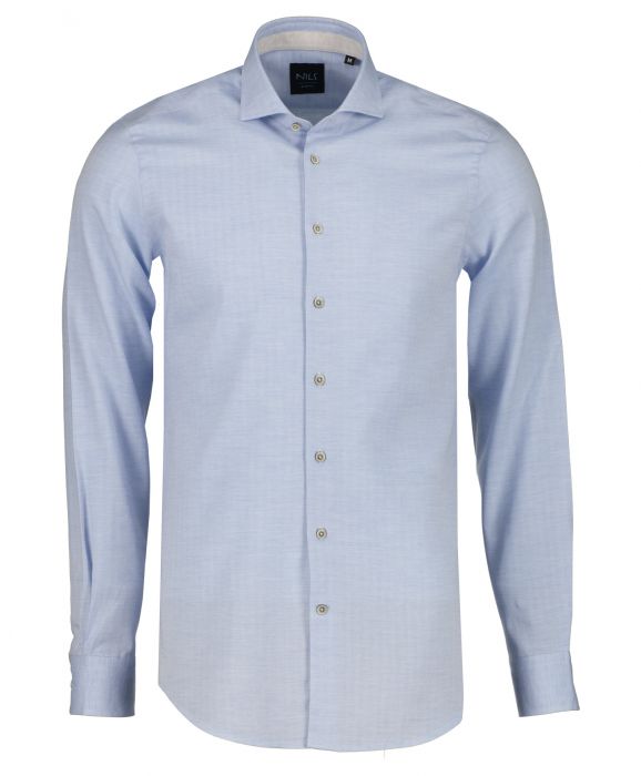 Nils overhemd slim fit blauw L