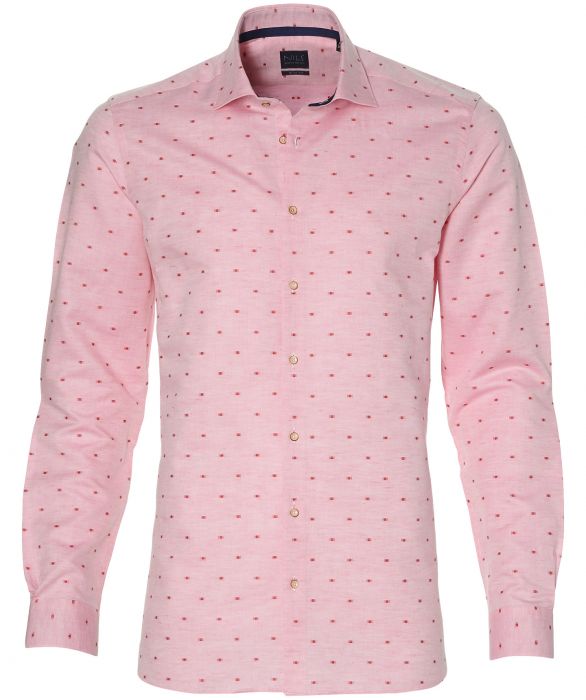 Nils overhemd slim fit roze S