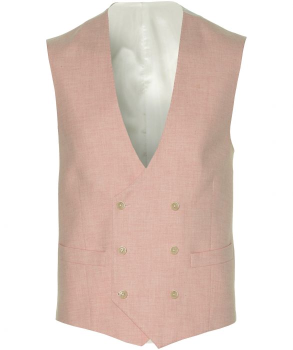 Nils gilet slim fit roze Herenkleding