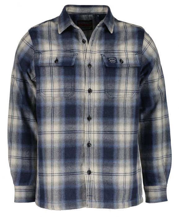 Superdry overhemd modern fit blauw XL