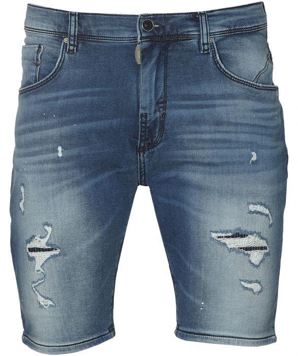 sale Antony Morato short slim fit blauw Herenkleding