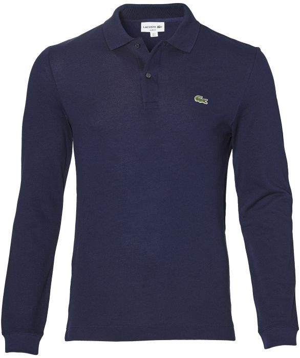 Schuldig Structureel kaart sale - Lacoste polo lange mouw - slim fit - blauw | Herenkleding