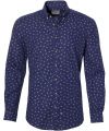 sale - Hensen overhemd - body fit - blauw 