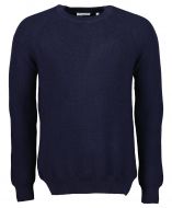 Knowledge Cotton pullover - modern fit - blau