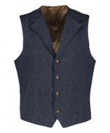 Hensen gilet - slim fit - blauw