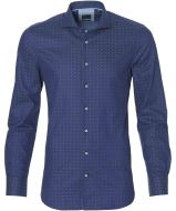 Nils overhemd - body fit - blauw