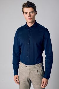 Hensen overhemd - slim fit - blauw