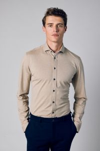 Hensen overhemd - slim fit - beige
