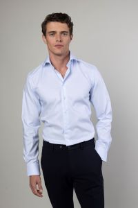 Nils overhemd - body fit - blauw