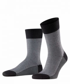 Falke sokken - Sensitive Herringbone - zwart