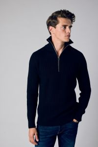 Hensen polo - slim fit - zwart