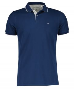 Hensen polo - extra lang - blauw