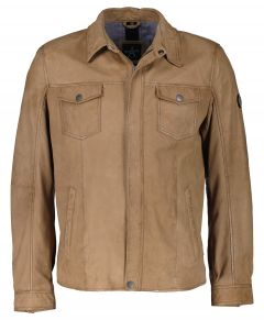 Donders leren jack - modern fit - beige