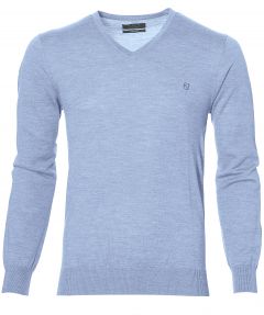 Nils pullover - slim fit - blauw 