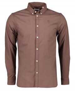 Knowledge Cotton overhemd - slim fit - bruin