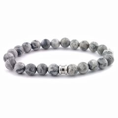 Steel & Barnett armband -Stones Basic - grijs