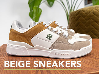 Beige sneakers voor heren