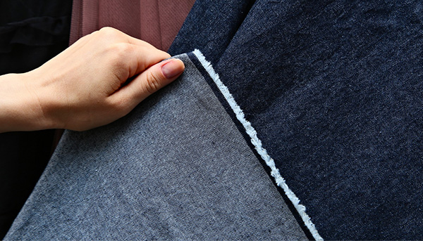 Stretch denim close up