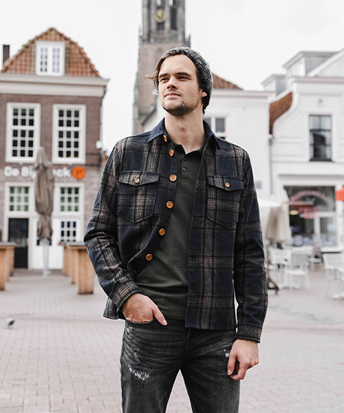 Shop heren overshirts Man met overshirt