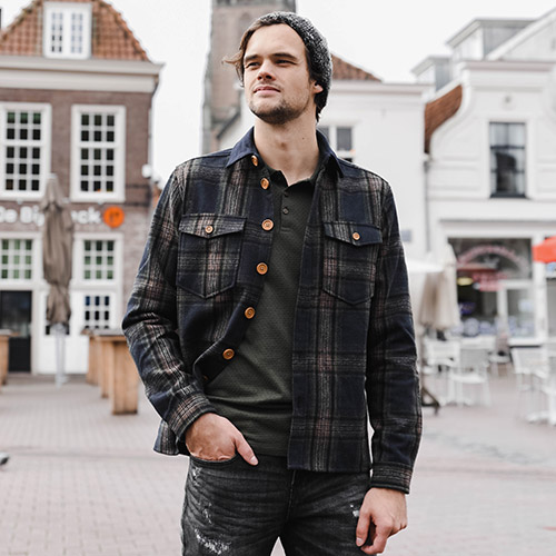 Shop heren overshirts Man met overshirt
